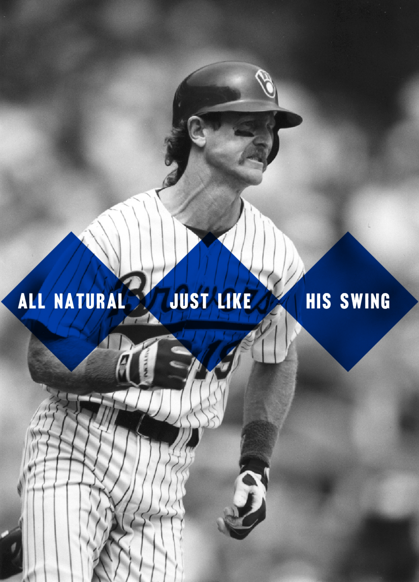 Photo of Robin overlay text all natural just like his swing